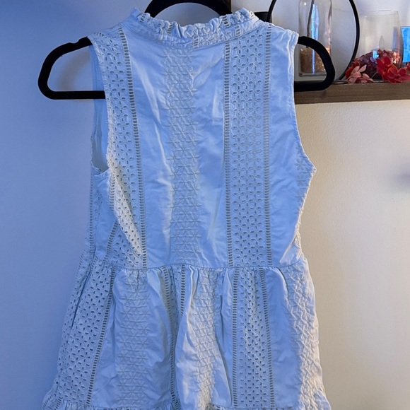 White Sleeveless Mini Dress - Picture 4 of 6